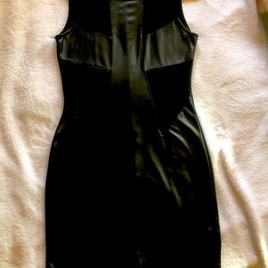 Faux leather dress